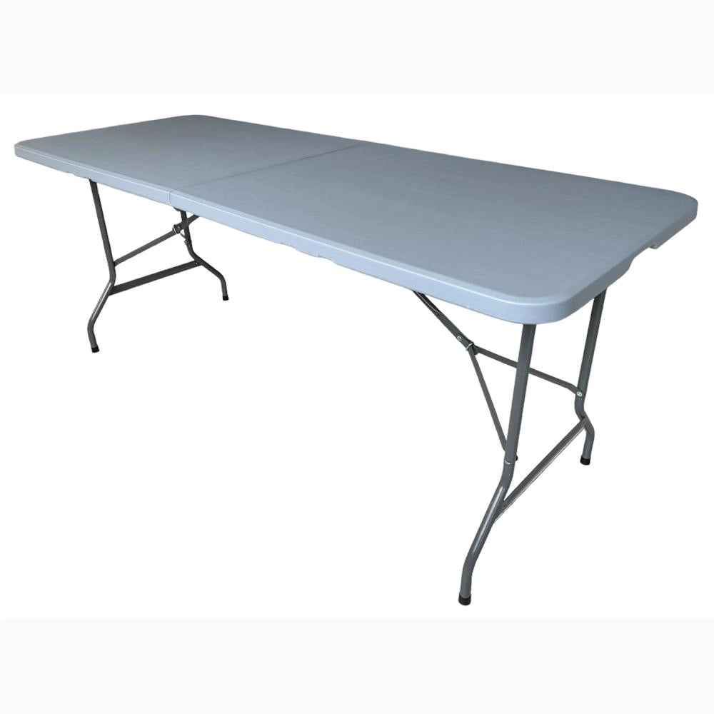 Tavolo 180x75x72 cm GRIGIO Pieghevole Richiudibile per Feste Sagre Fiere Giardino Campeggio Camping