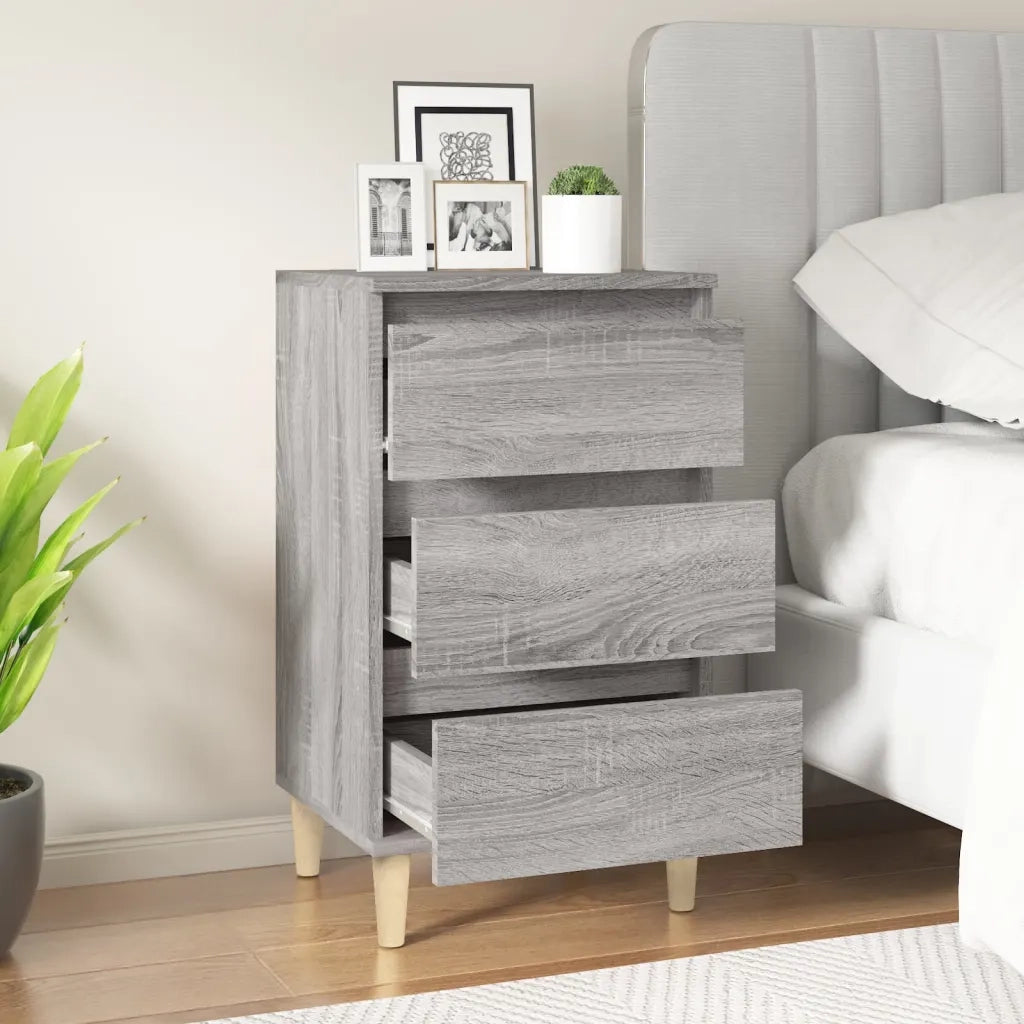 Comodino | Armadio da Notte | Mobiletto da notte Grigio Sonoma 40x35x70 cm in Legno Multistrato