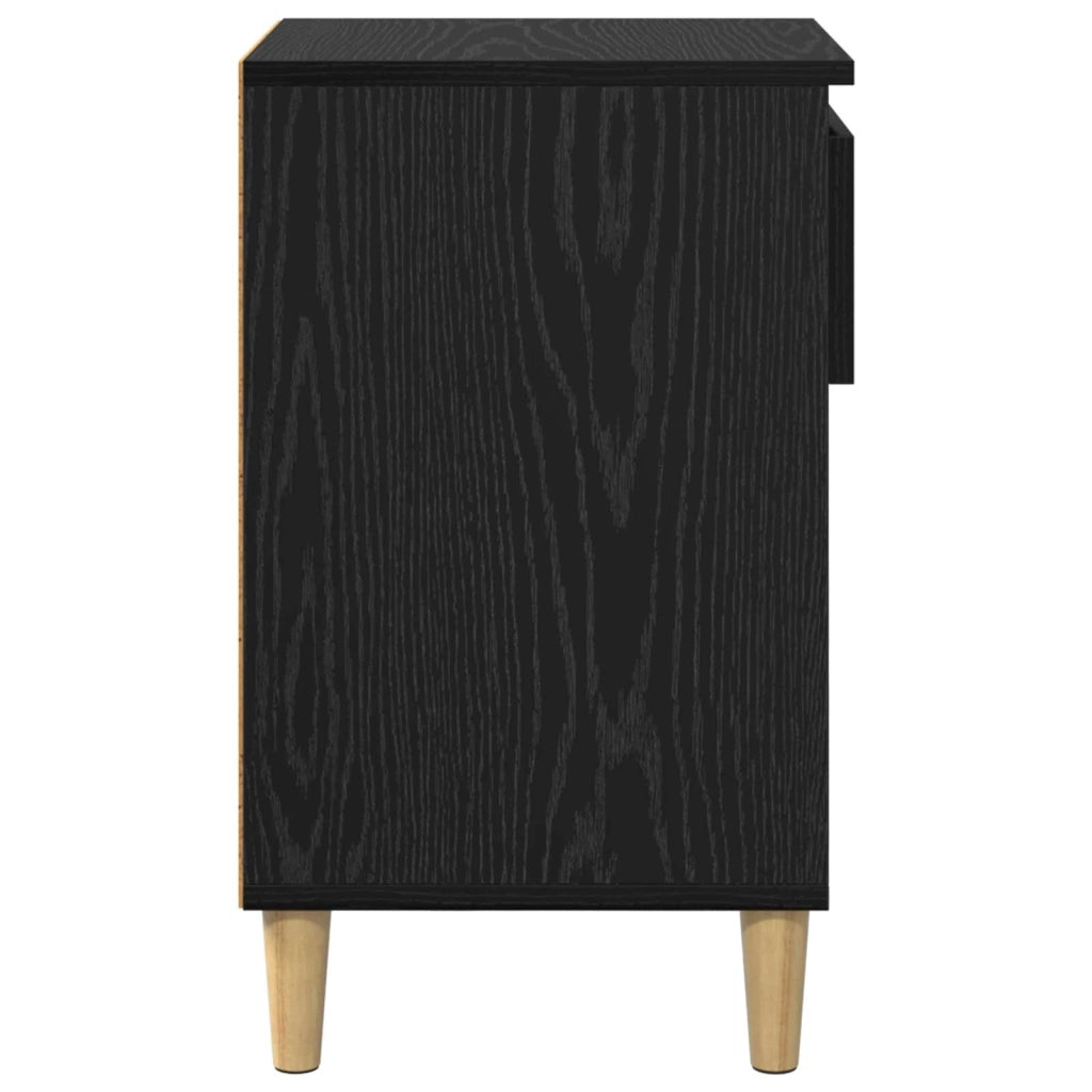 Mobile per scarpe con cassetto Rovere Nero 102 x 36 x 60 cm