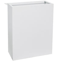 Pattumiera per Raccolta Differenziata 2 Scomparti 120 L 60x30x80 cm in Acciaio Verniciato Bianco