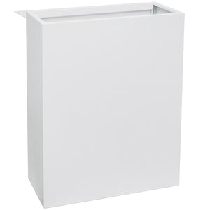 Pattumiera per Raccolta Differenziata 2 Scomparti 120 L 60x30x80 cm in Acciaio Verniciato Bianco