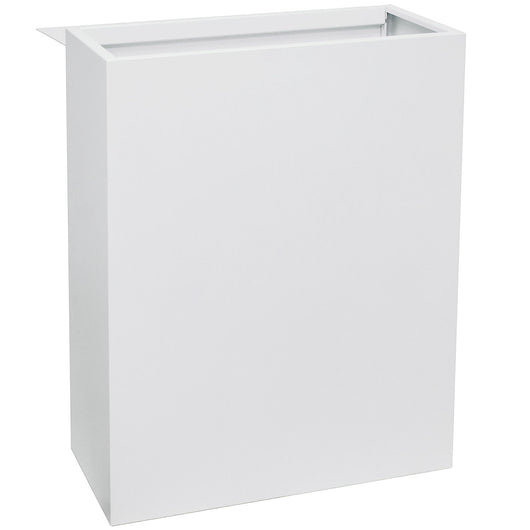 Pattumiera per Raccolta Differenziata 2 Scomparti 120 L 60x30x80 cm in Acciaio Verniciato Bianco