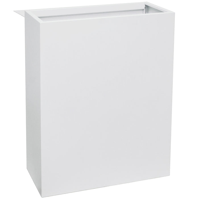 Pattumiera per Raccolta Differenziata 2 Scomparti 120 L 60x30x80 cm in Acciaio Verniciato Bianco