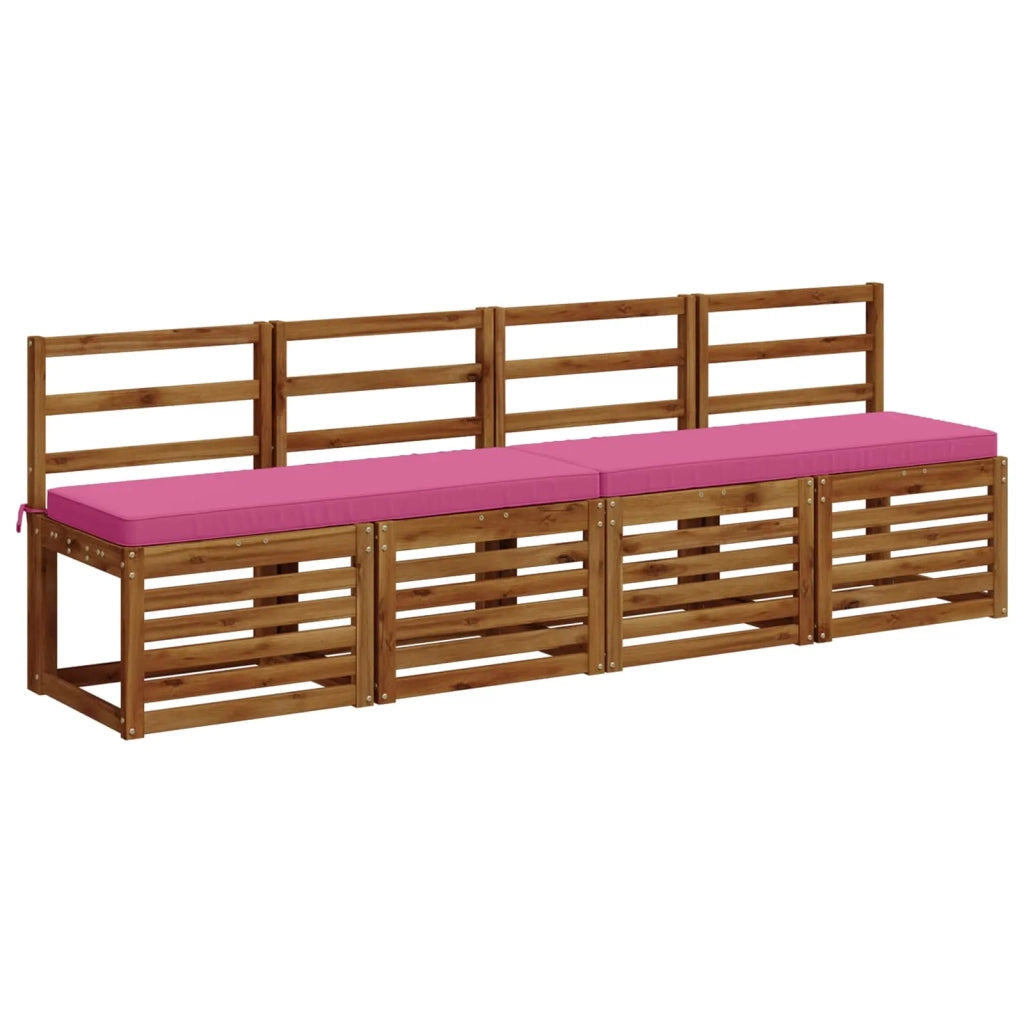 Cuscini per Panchina a 2 Pezzi VUGHT 2 pz 100% Poliestere Rosa 951159