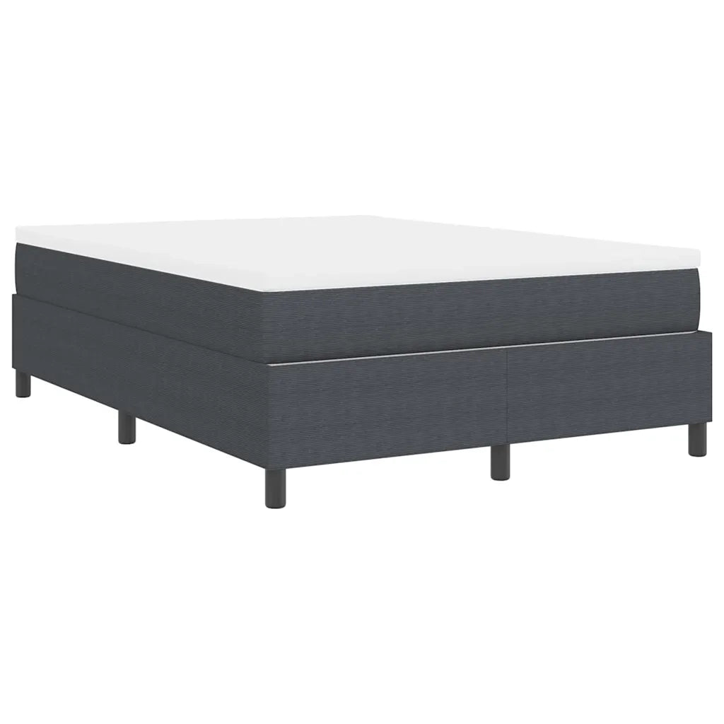 Letto a molle Grigio Scuro e Bianco 140 x 200 cm 3337468