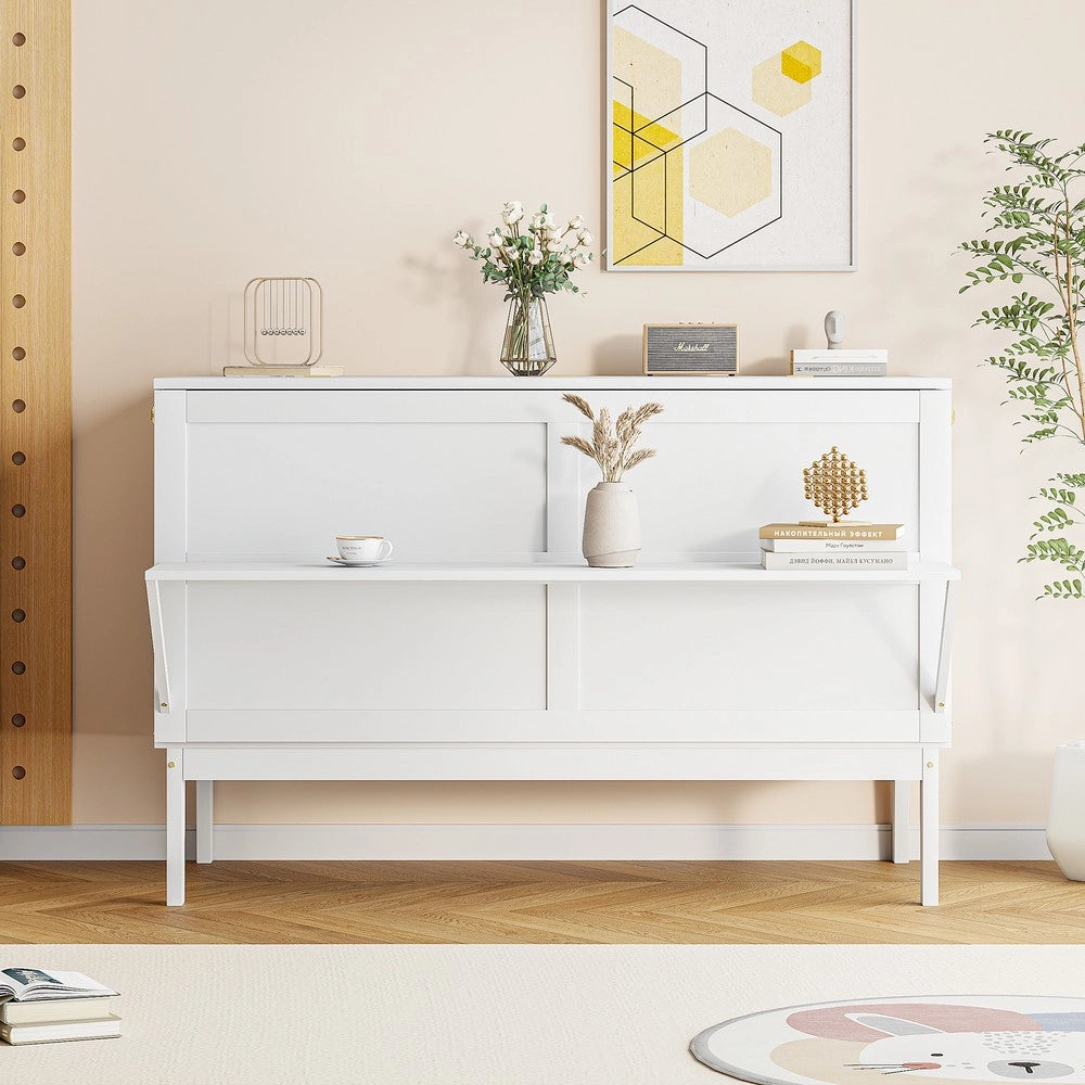 Letto a parete verticale con rete a doghe ¨C Minimal ¨C bianco 140x200 cm
