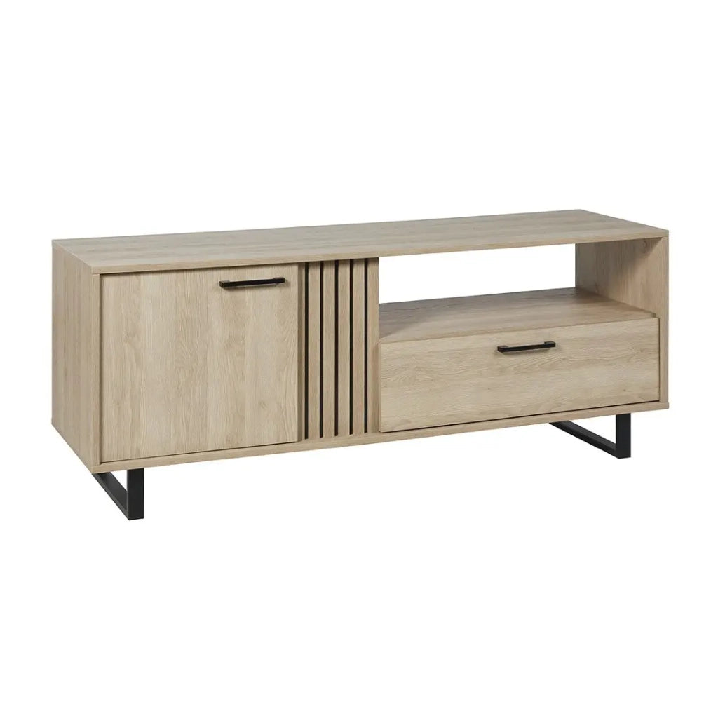 Mobile TV LOFT – Rovere chiaro con 2 porte e 1 vano – L164 x H64 x P50 cm