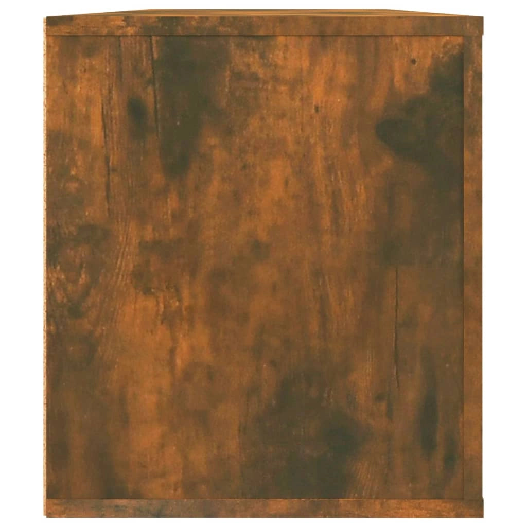 Mobile TV multimediale scaffale TV credenza mobile TV sala da pranzo soggiorno camera da letto rovere affumicato 100 x 35 x 40 cm legno ingegnerizzato marrone 02_0027262