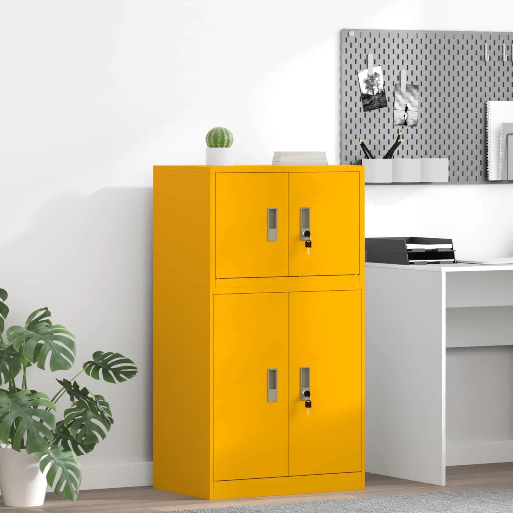 Armadio Giallo senape 60 x 40 x 40 cm Acciaio 891715