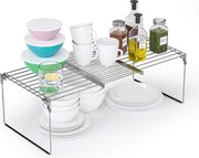 Organizzatore per cucina, Organizzatore per armadi cucina, Supporto per pannelli per armadi cucina, Raccogliere spezie, Sistema di organizzazione estendibile per armadi cucina (argentato retrattile)