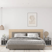 Comodini 2 pz-Set di 2 Tavolino da notte Grigio Cemento 43x36x50 cm
