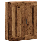 Mobiletto a muro moderno elegante e salvaspazio 69,5 x 34 x 90 cm in legno composito con finitura effetto legno anticato 02_0051142