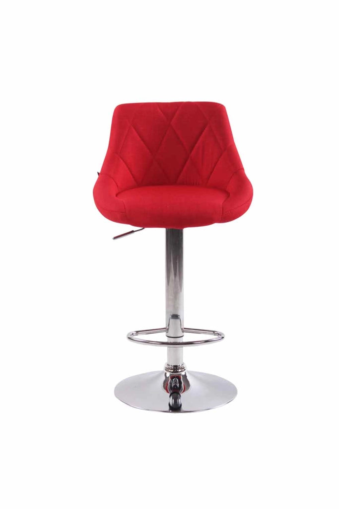Set 2 sgabelli LAZIO in tessuto rosso