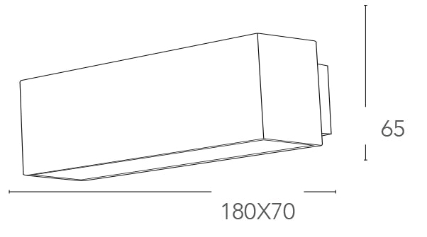 APPLIQUE BIEMISSIONE LED AGERA NERA 12W 1380LM CCT 3000K / 4000K IP54 6,5X9X6,5CM