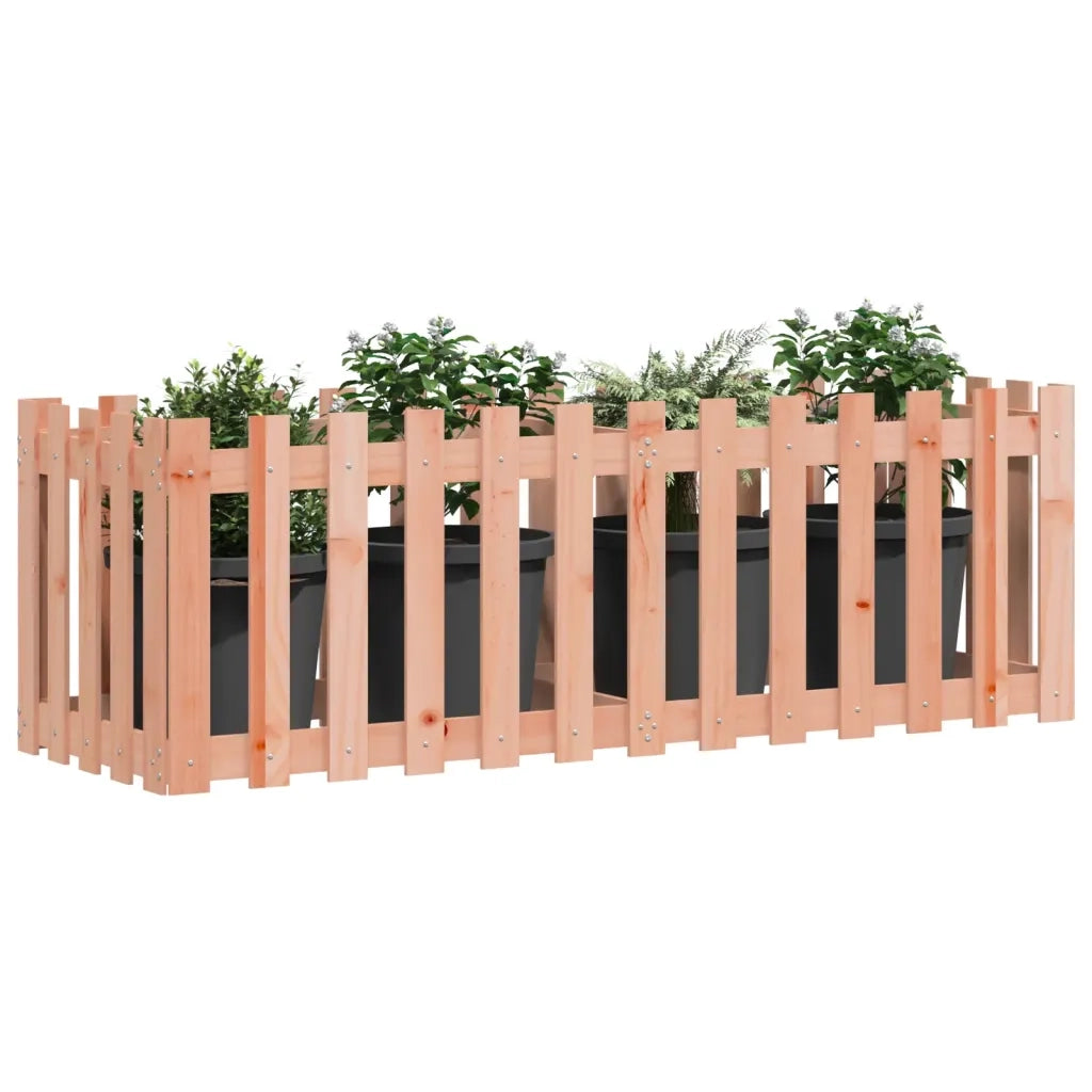Fioriera | Cassetta per fiori | Vaso Rialzata Giardino Recinzione 150x50x50cm Legno Douglas