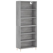 Buffet credenza cassettiera armadio mobile contenitore organizer per cucina soggiorno salotto 69,5 x 32,5 x 180 cm legno ingegnerizzato grigio 02_0031995