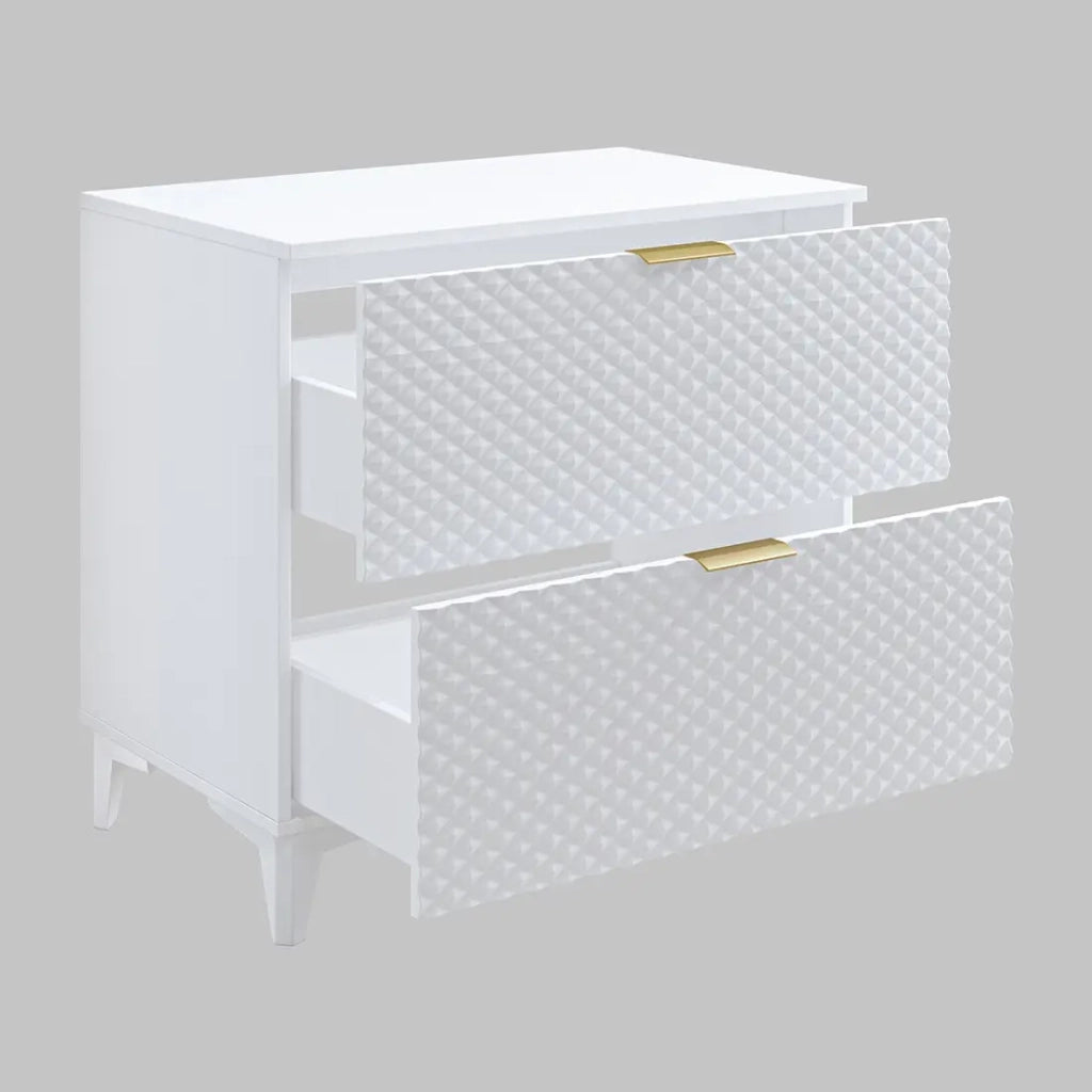 Set di 2 mobili da bagno collezione CHIC colori bianco e dorato. Mobile sotto lavabo 80cm.
