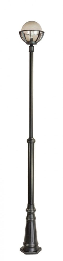 Lampione da giardino SU-MA Kule 270cm globo 25cm E27 nero
