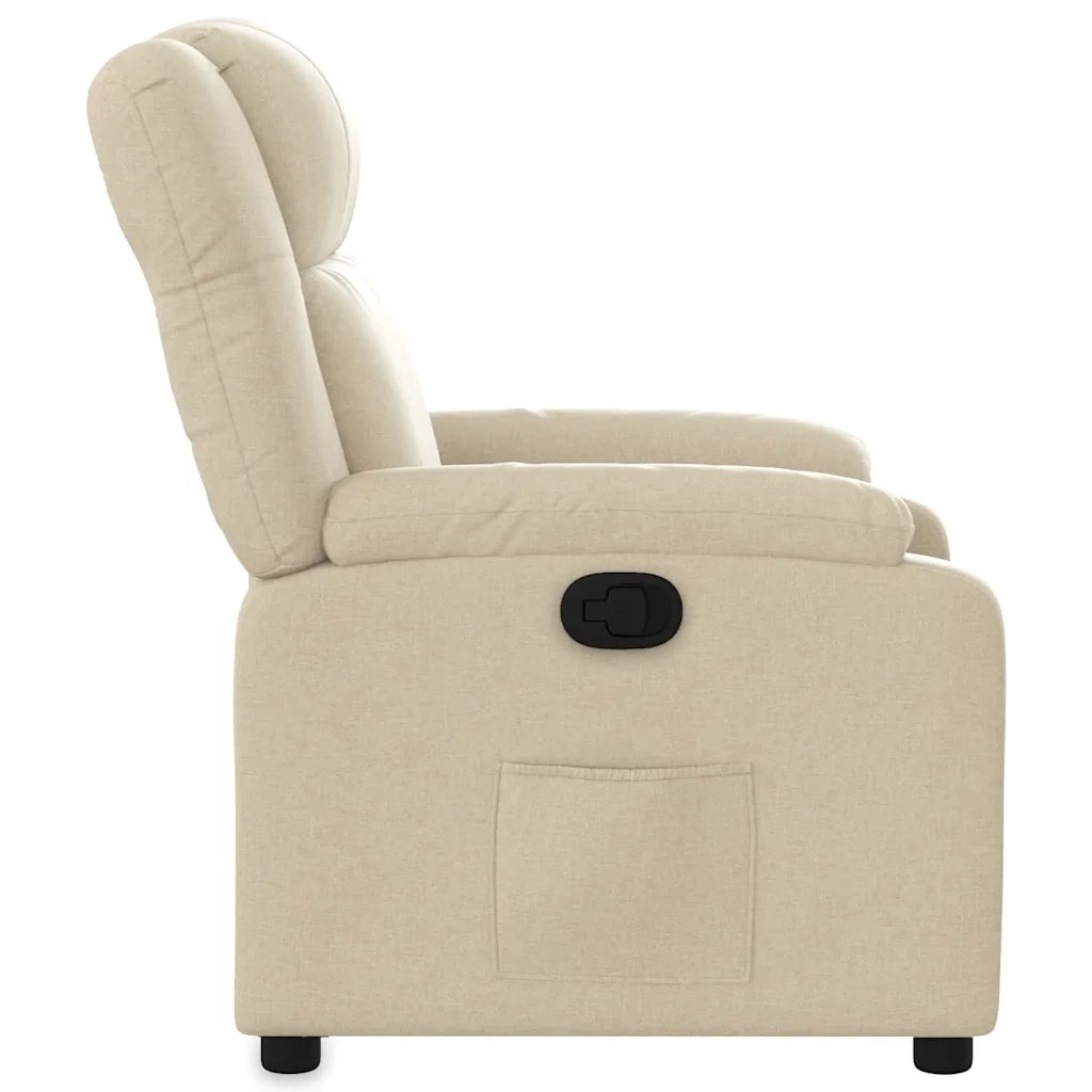Poltrona Reclinabile in Tessuto Crema 373545