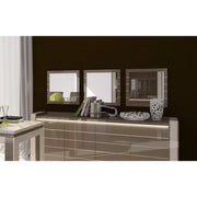 Set di 3 specchi quadrati LINA cappuccino e bianco crema - 60 cm