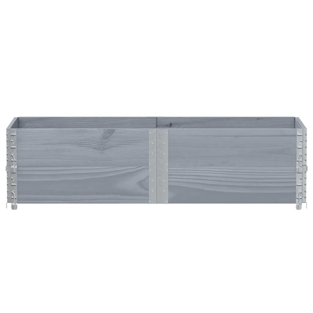 Paretali per Pallet 2 pz Grigi 150x50cm Legno Massello di Pino CFW6515363