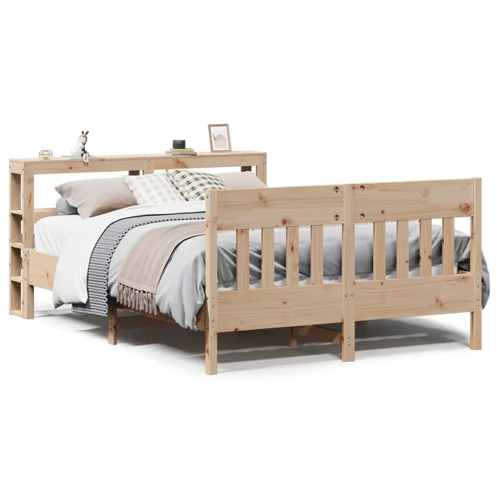Letto senza Materasso-Struttura Letto 140x200 cm in Legno Massello di Pino 445014