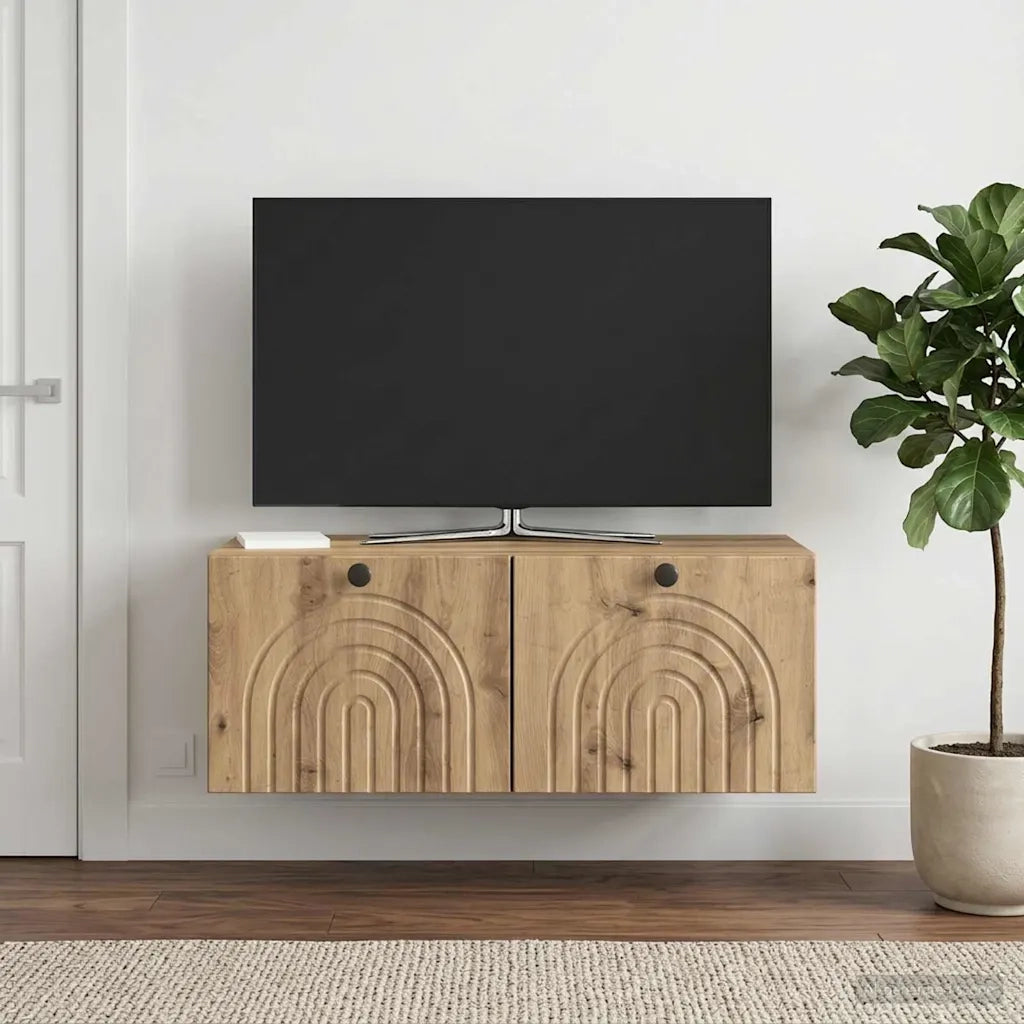 Mobile Porta TV da Muro Rovere Artigianale 78,5 x 41 x 30 cm 898184
