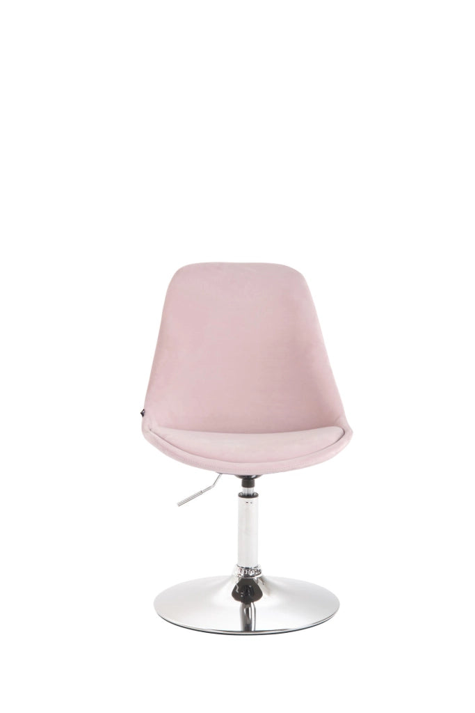 Sedia da pranzo Maverick in velluto rosa,cromo