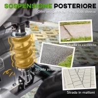 Moto Elettrica per Bambini con Rotelle e Indicatore di Carica, in PP e Metallo, 107x56x70 cm, Verde