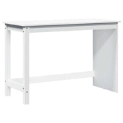 Scrivania | Tavolo da Ufficio Bianco 112 x 50 x 75 cm Legno di Pino Massello
