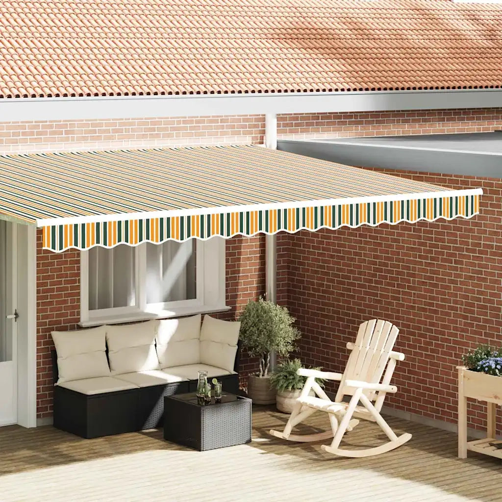Tenda a Braccio Verde e giallo 430 x 20 cm Tela 42000803
