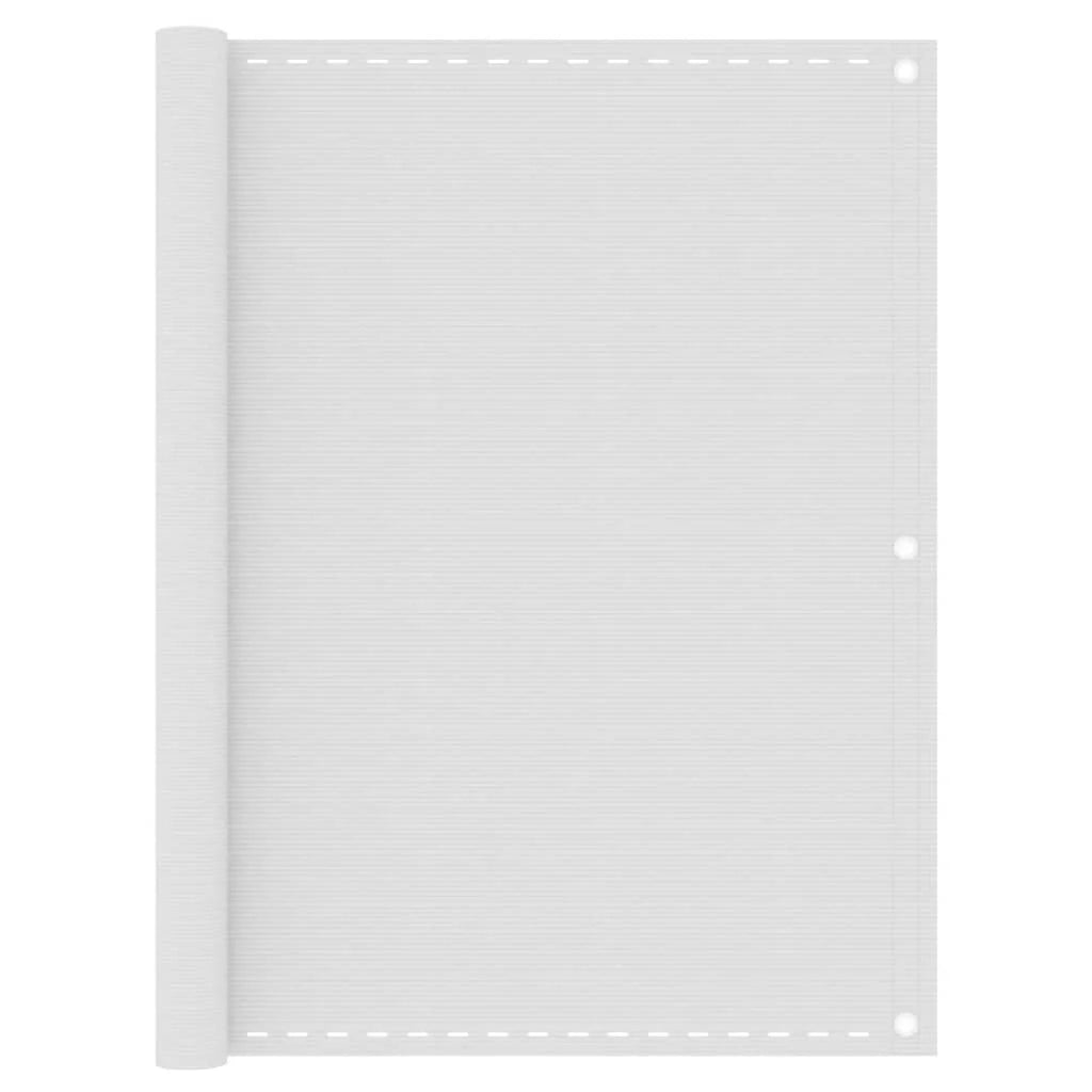 Schermo per balcone schermo per la privacy 120 x 500 cm HDPE bianco 02_0010044