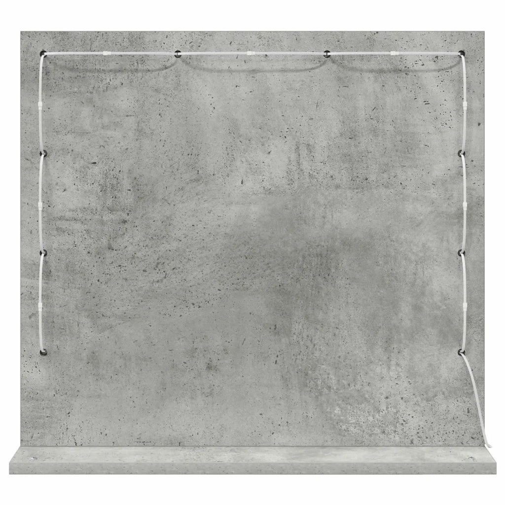 Specchio da Vanità Grigio cemento 60 x 55 x 18 cm Rettangolare 868288