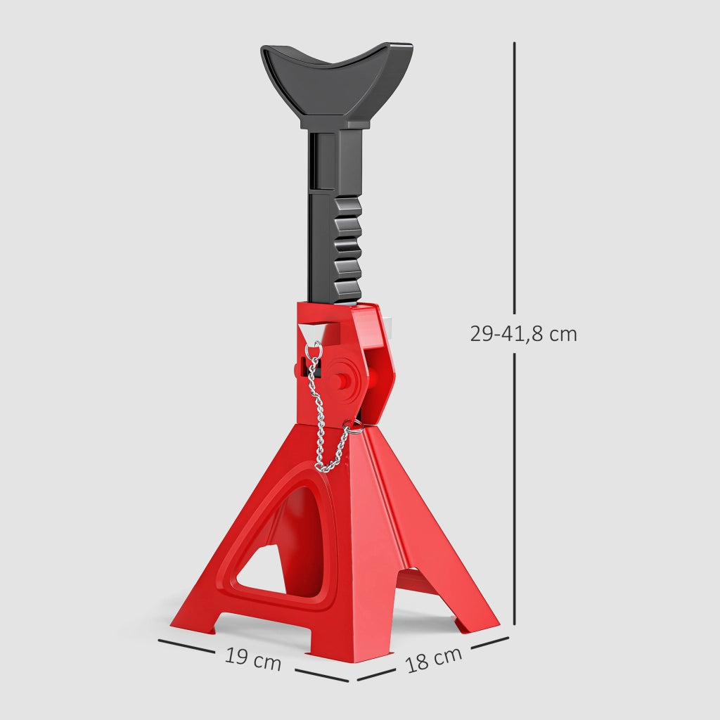 Cavalletti Regolabili 3 Tonnellate ¨C Zephmum ¨C Rosso 2 Pezzi