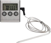 Termometro per Carne con Materiale di Alta Qualità - Termometro Digitale - Sonde per Cottura - Funzione Timer - Grande Display - Magnetico Retro - Termometro per Alimenti