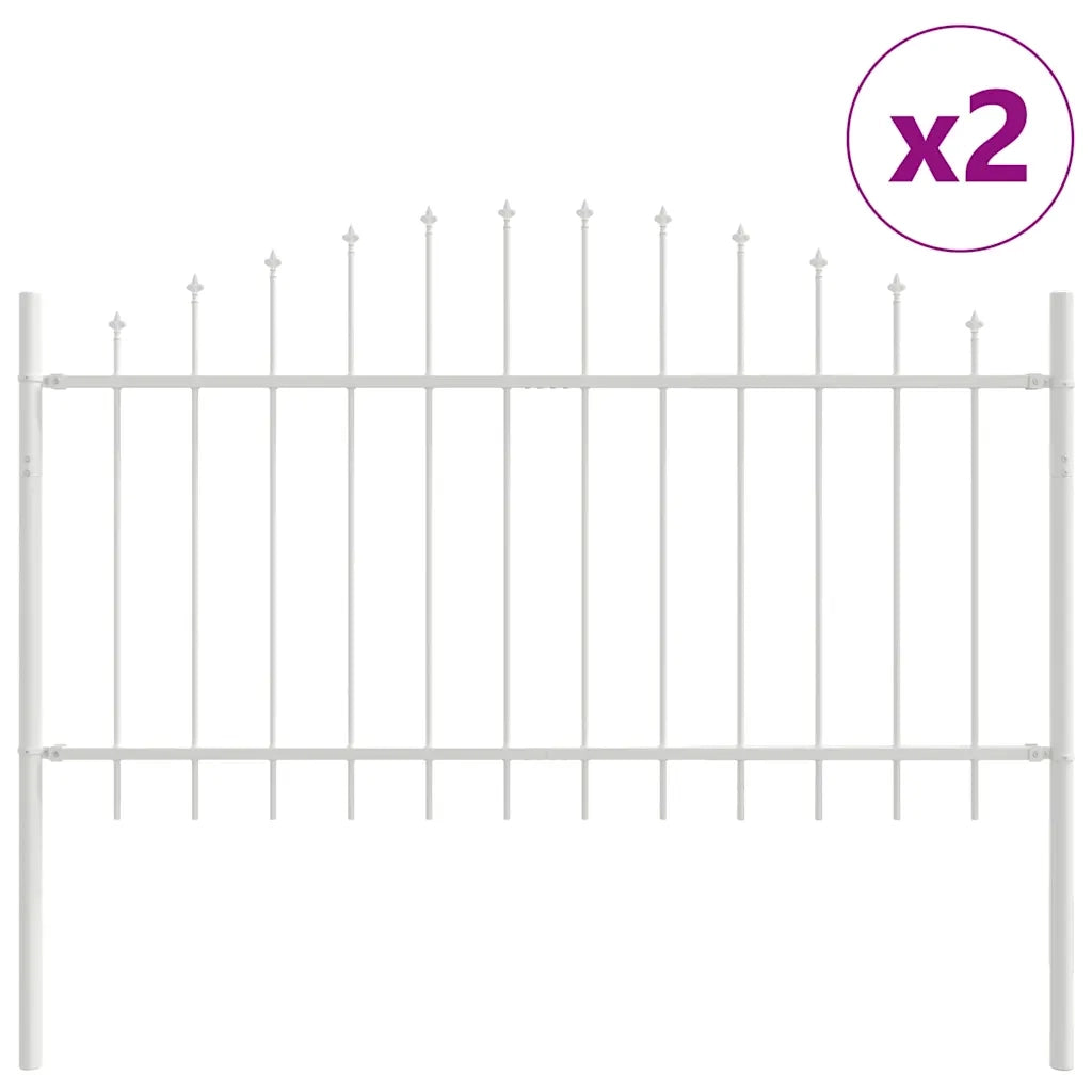 Recinzione per Giardino 2 pcs Bianco 170 x 140 cm 3360137