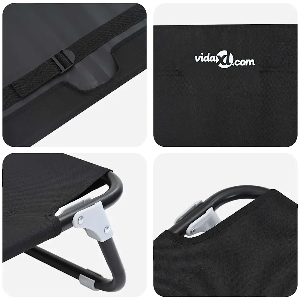 Letto per Cani Nero 90 x 55 x 18 cm Acciaio 42008213