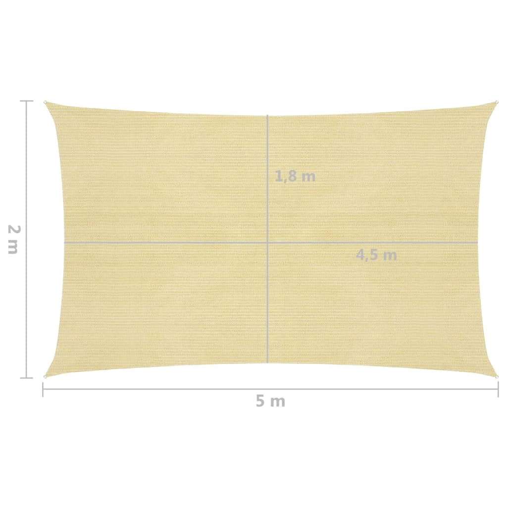 Vela ombreggiante/ombrellone 160 g/m² 2 x 5 m HDPE beige 02_0008962