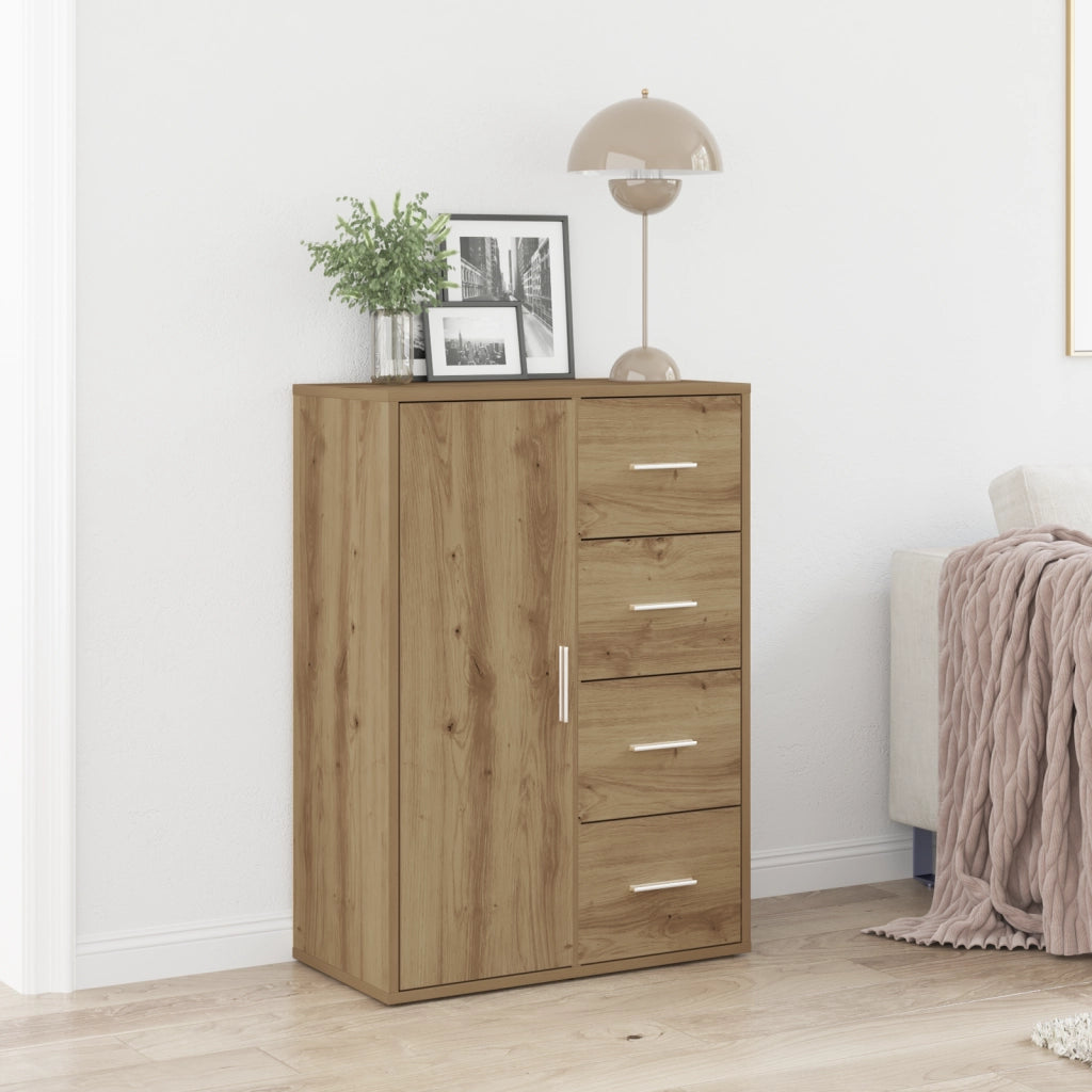 Sideboard in Quercia Artigianale 60x31x84 cm in Legno Ingegnerizzato