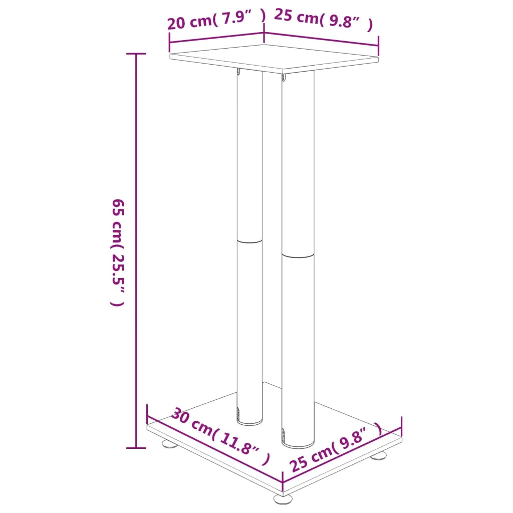 Pedane Casse 2 pz Nero Argento Vetro Temperato Design 2 Pilastri CFW8378704
