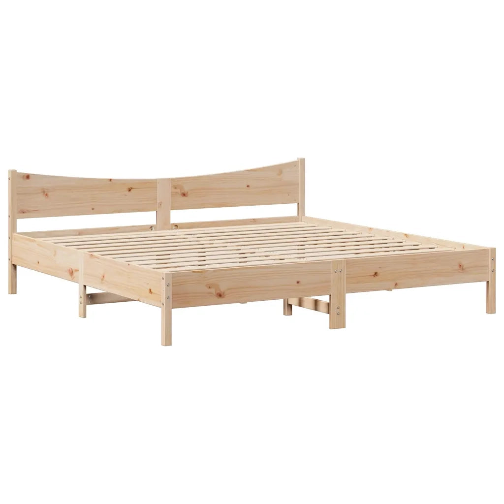 Giroletto con Cassetti 200x200 cm in Legno Massello di Pino 3301893