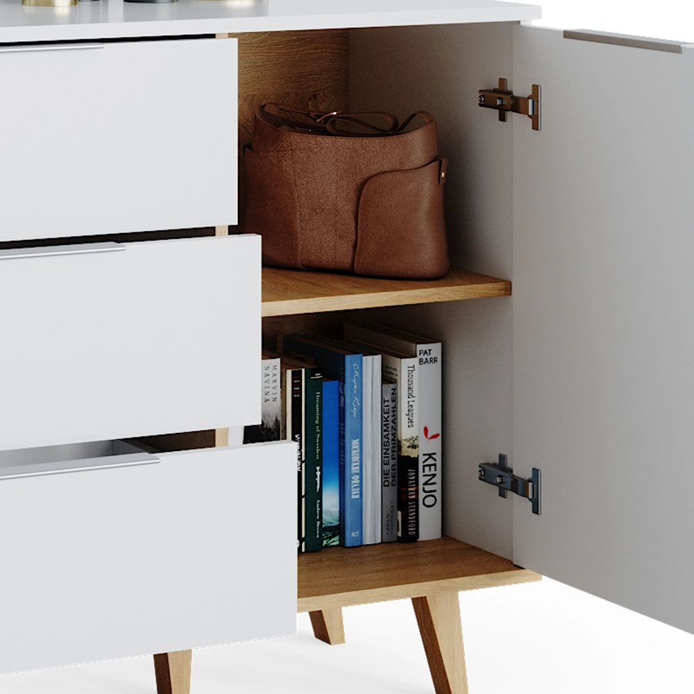 Vicco Cassettiera per camera da letto Bianco 40 x 82 cm