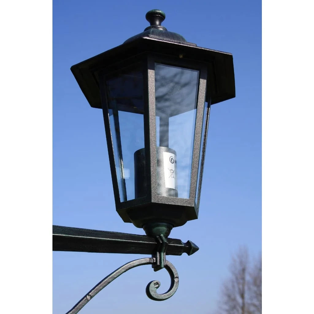 Lampada da terra da giardino a 3 bracci 215 cm alluminio verde scuro 02_0042534