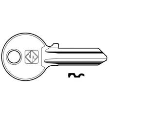 CHIAVI PER CILINDRI CISA 4 SPINE GRANDI CS204 IN ACC. NICH.- - CS204 DX - 100 pezzi SILCA