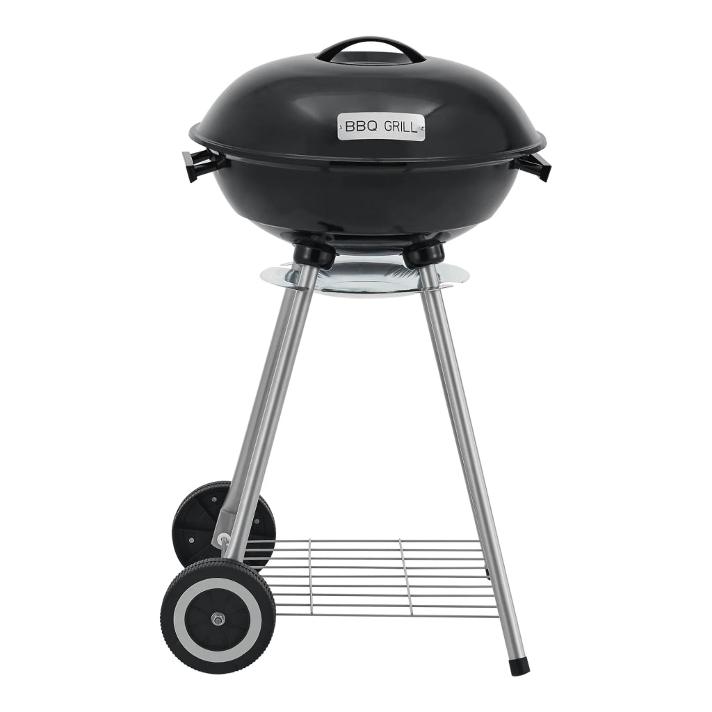 Carrello barbecue rotondo 80 x 49 x 47 cm nero 03_0009214