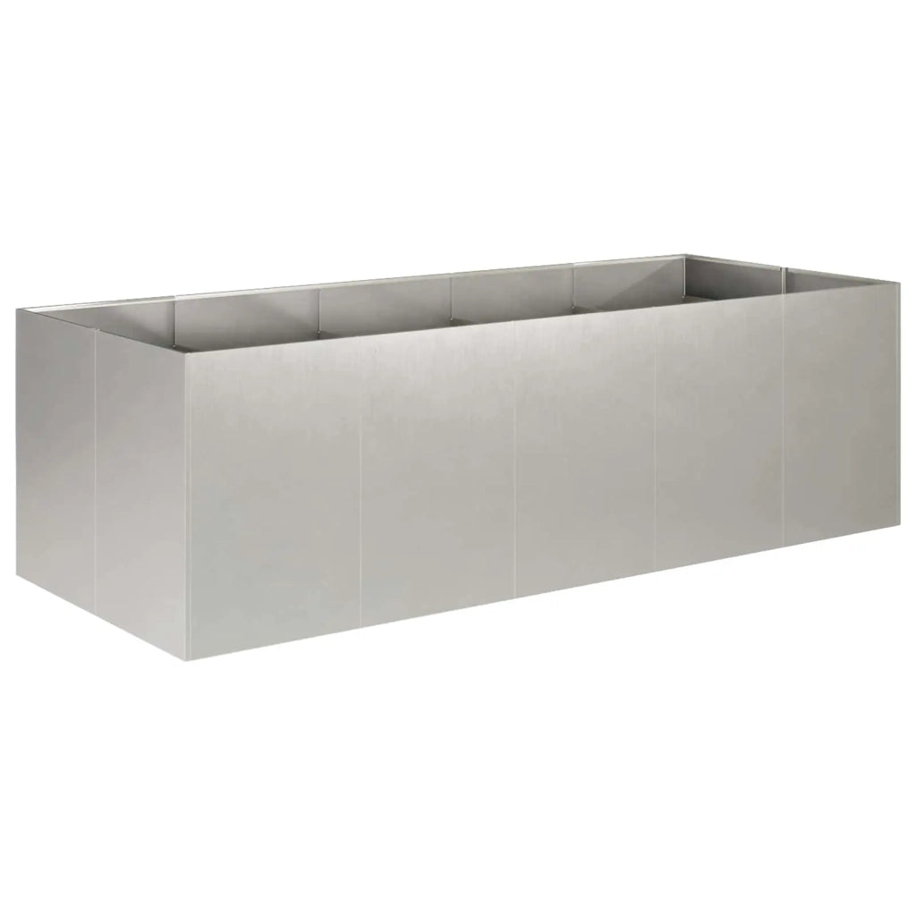 Vaso da giardino Argento 200 x 80 x 60 cm Acciaio Inox 8005936