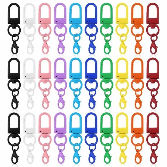 Accessori per autoaiuto - 30 pezzi - Chiave a molla - Chiavette - Accessori per autoaiuto - Leggero - Materiale resistente - Dimensioni 4,7 x 1,3 cm - Chiavetta