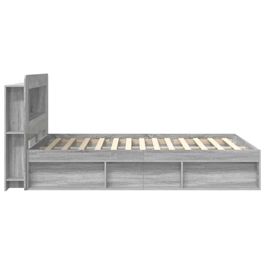 Telaio del letto con storage Sonoma grigio 140 x 190 cm 3433489