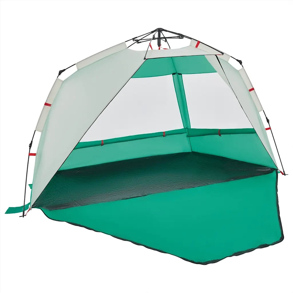 Tenda da Spiaggia 3 Persone Verde Rilascio Rapido Impermeabile 4005312