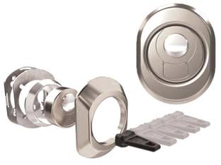 DEFENDER MAGN. BKL M1 CROMO SAT. CON VASCHETTA IN ACCIAIO ANTISHOCK- - mm.50x25h. interasse mm.38 - 1 pezzi CIPIERRE
